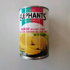 Mango skiver i lys sirup Twin Elephant 425 gram